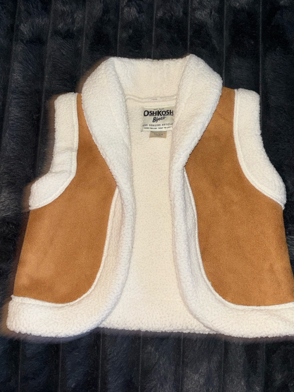 OshKosh B'gosh Cream Faux Shearling Vest